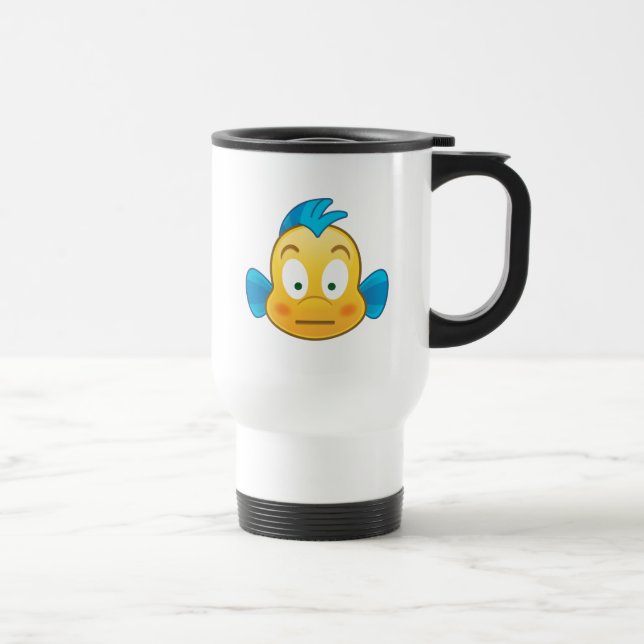 Little Mermaid Emoji | Flounder Travel Mug (Right)