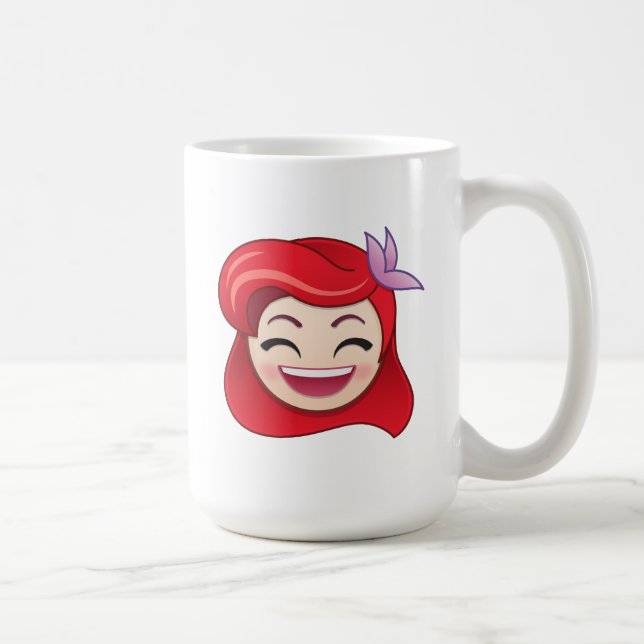 Little Mermaid Emoji | Princess Ariel - Happy Coffee Mug (Right)