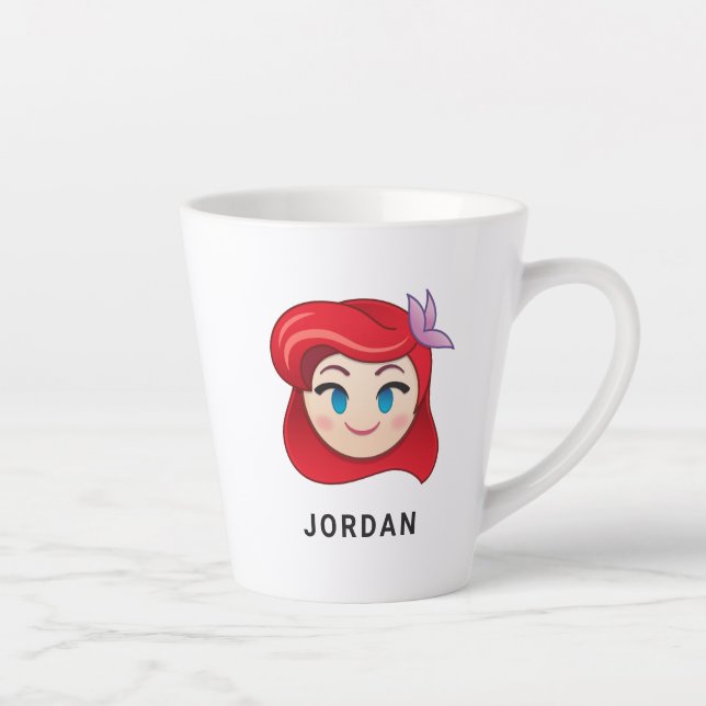 Little Mermaid Emoji | Princess Ariel Latte Mug (Right)