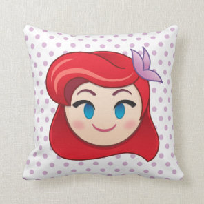 Little Mermaid Emoji | Princess Ariel Throw Pillow