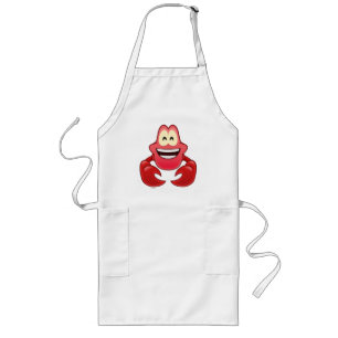 Little Mermaid Emoji Sebastian Long Apron
