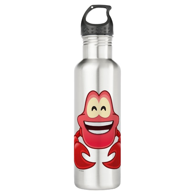 Little Mermaid Emoji | Sebastian Stainless Steel Water Bottle (Front)