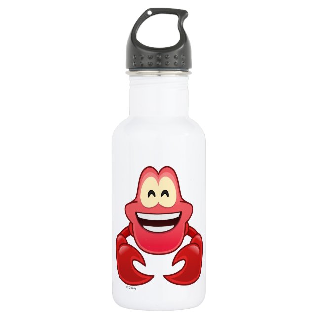 Little Mermaid Emoji | Sebastian Stainless Steel Water Bottle (Front)
