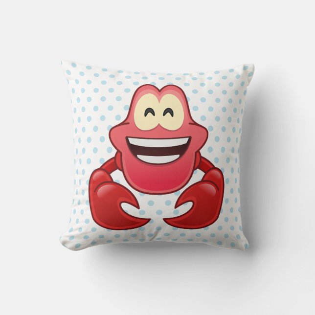 Little Mermaid Emoji | Sebastian Throw Pillow (Front)