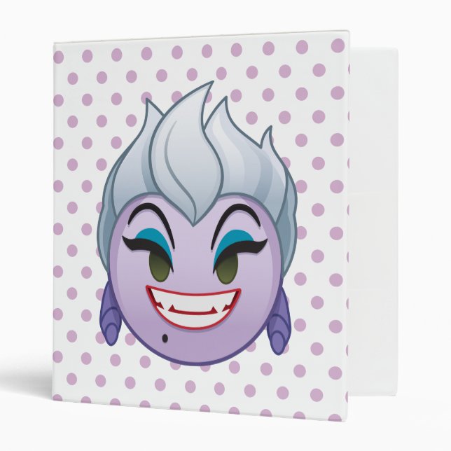 Little Mermaid Emoji | Ursula 3 Ring Binder (Front/Inside)