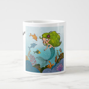Little mermaid giant coffee mug
