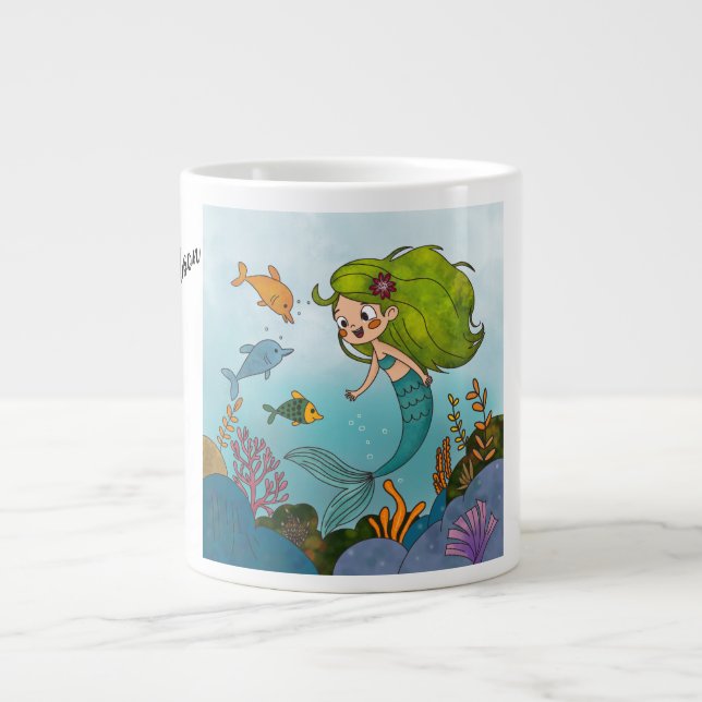 Little mermaid giant coffee mug (Front)