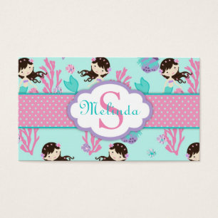 Little Mermaid Gift Tag M Brunette