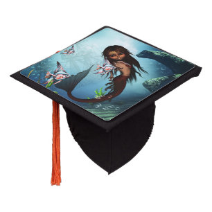 Little mermaid graduation cap topper