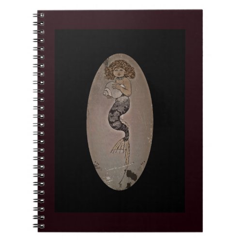 Little Mermaid Holding Shell Notebook