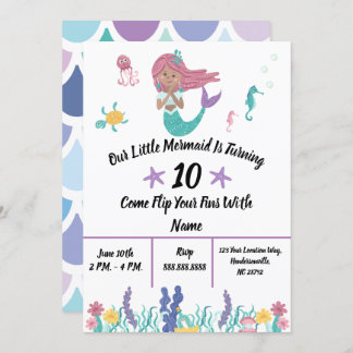 Little Mermaid Invitation