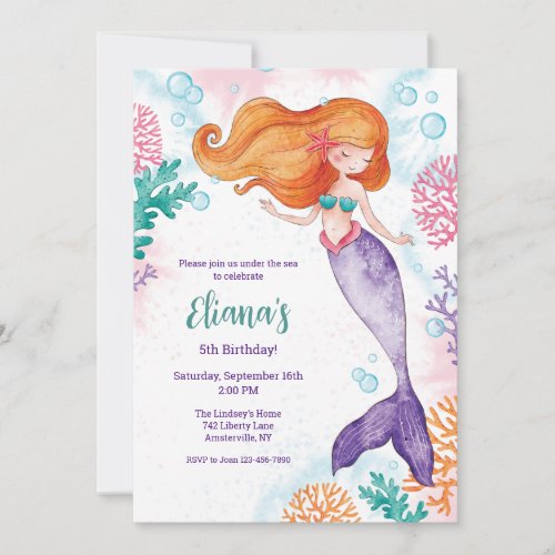 Little Mermaid Invitation