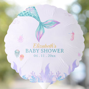 Little Mermaid is on her way, Girl Baby Shower Balloon