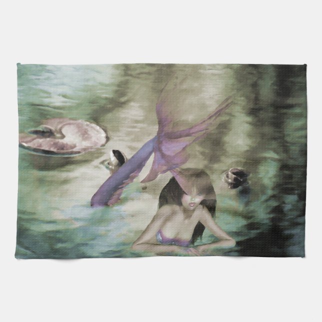 Little Mermaid Kitchen Towel (Horizontal)