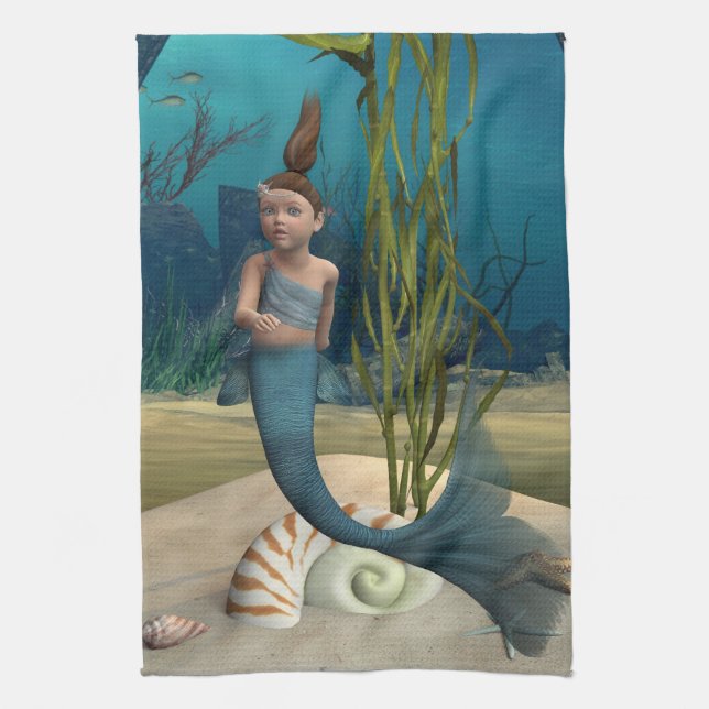 Little Mermaid Kitchen Towel (Vertical)