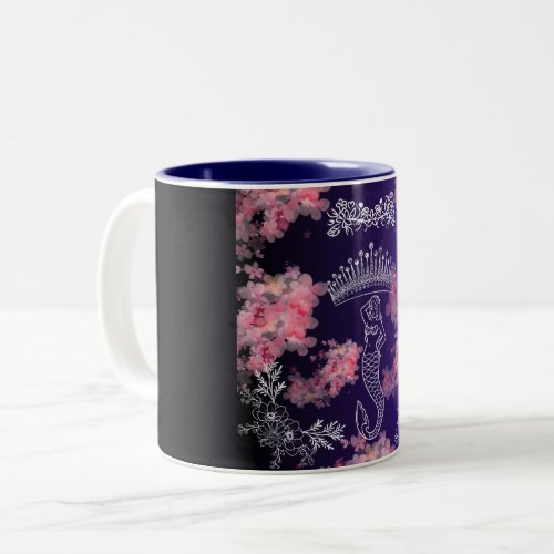 Little Mermaid Mug _ Black Purple Pink