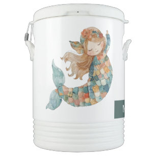 Little Mermaid Multicolor Named Beverage Cooler