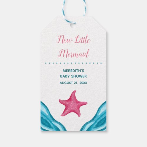 Little Mermaid Nautical Baby Shower Gift Tags