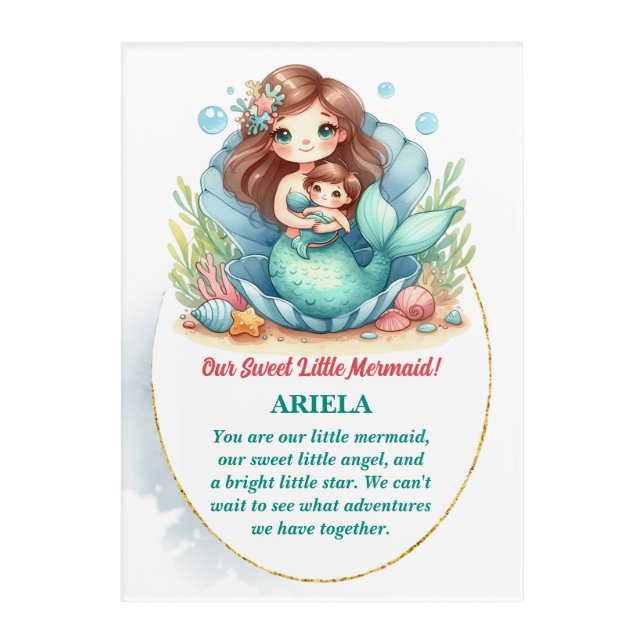 Little Mermaid Nursery Room Decor (Front)