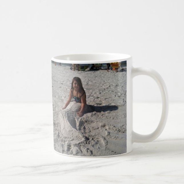 little mermaid on beach by bbillips coffee mug (Right)