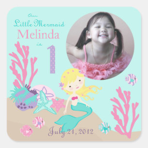 Little Mermaid Photo Sticker Blonde 1