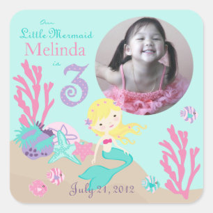 Little Mermaid Photo Sticker Blonde 3