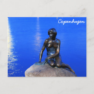 Little mermaid statue, Copenhagen, Denmark Postcard