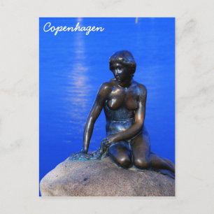 Little mermaid statue, Copenhagen, Denmark Postcard