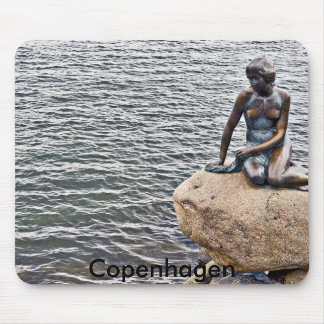 Little Mermaid Statue, Copenhagen Mouse Pad (Front)