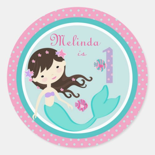 Little Mermaid Sticker Brunette 1B