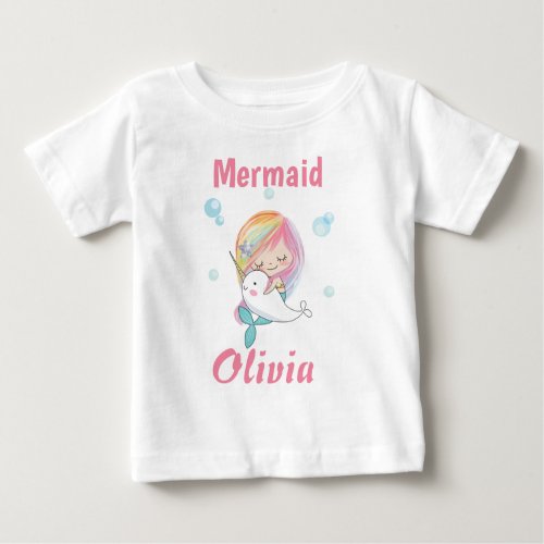 Little mermaid t_shirt Narwhal and mermaid t_shirt