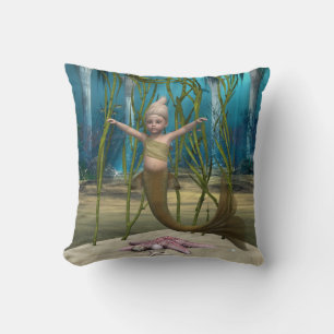 Little Mermaid Throw Pillow