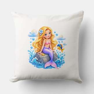 Little Mermaid Throw Pillow