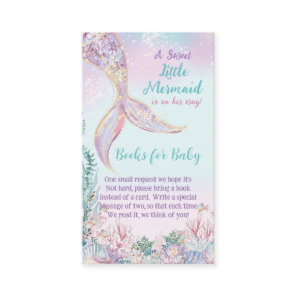 Little Mermaid Under the Sea Books for Baby Enclosure Card