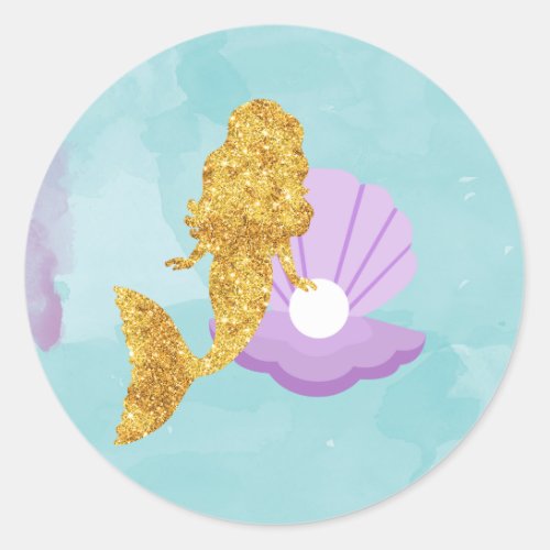 Little Mermaid Under the Sea Party Favor Stickers