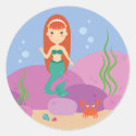 Little mermaid underwater sealife sticker