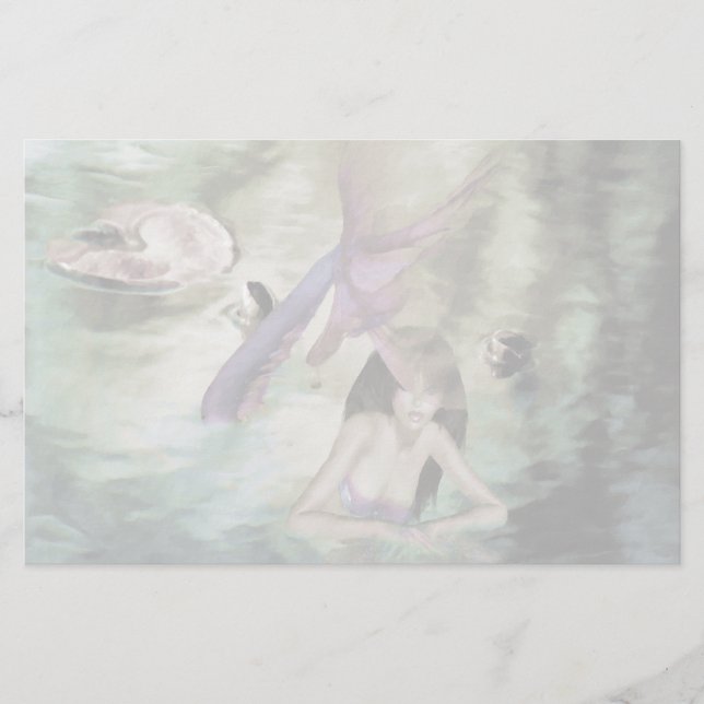 Little Mermaid Unlined Stationery (Front)