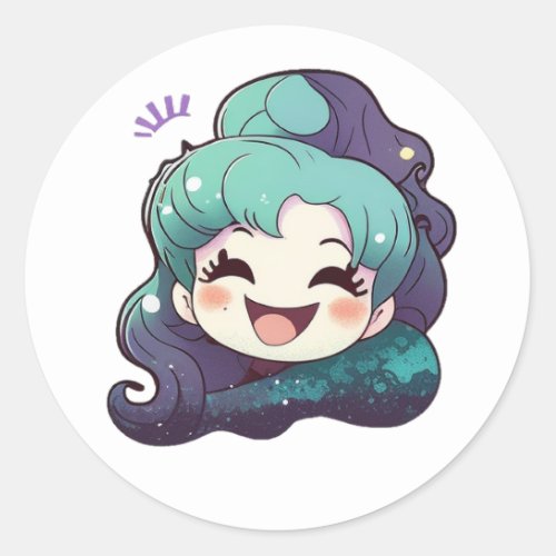 Little Mermaid Ursula Classic Round Sticker