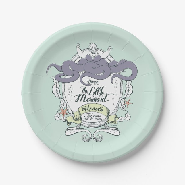 Little Mermaid | Ursula - The Ocean Will Be Mine Paper Plates (Front)