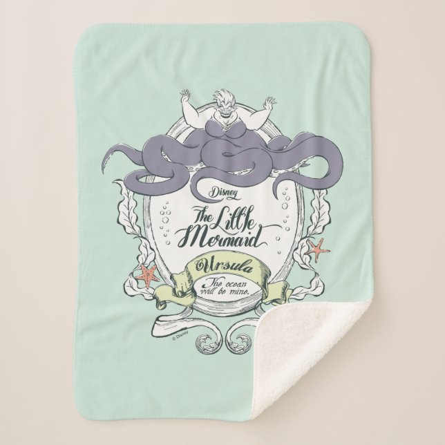 Little Mermaid | Ursula - The Ocean Will Be Mine Sherpa Blanket (Front)