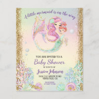 Little Mermaid Watercolor Baby Shower Budget