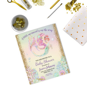 Little Mermaid Watercolor Baby Shower Budget