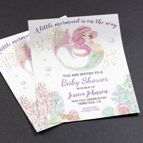 Little Mermaid Watercolor Baby Shower Budget