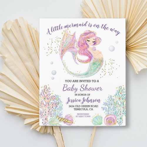 Little Mermaid Watercolor Baby Shower Budget