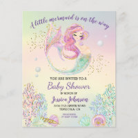 Little Mermaid Watercolor Baby Shower Budget