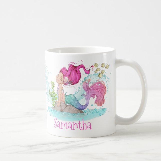 Little Mermaid Watercolor Coffee Mug (Right)