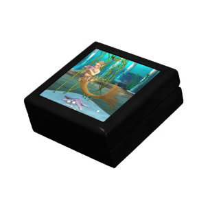 Little Mermaid with Anemone Flower Gift Box