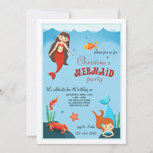 Little Mermaids Invitation