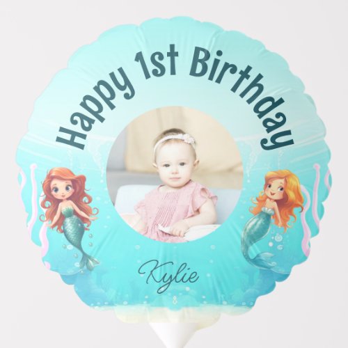 Little Mermaids Under the Sea Birthday Balloon