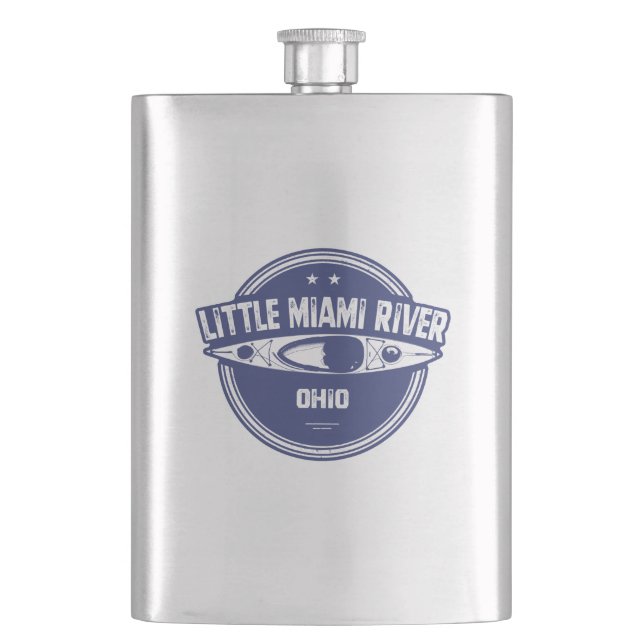 Little Miami River Ohio Kayaking Flask (Front)